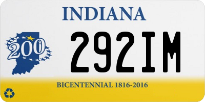 IN license plate 292IM