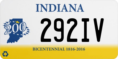 IN license plate 292IV