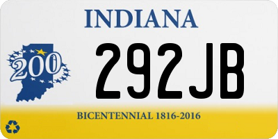 IN license plate 292JB