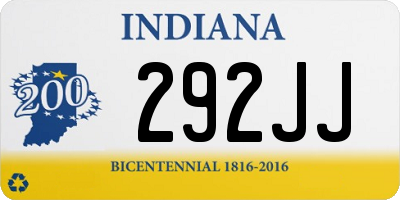 IN license plate 292JJ