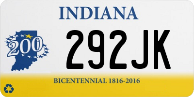 IN license plate 292JK