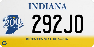 IN license plate 292JO