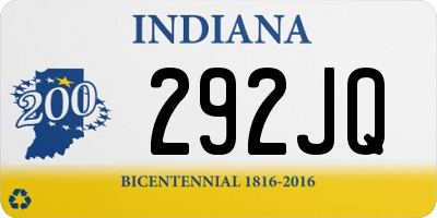 IN license plate 292JQ