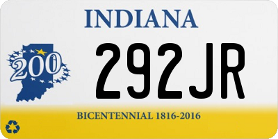 IN license plate 292JR