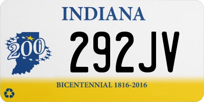 IN license plate 292JV