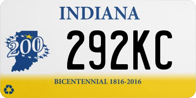 IN license plate 292KC