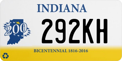 IN license plate 292KH