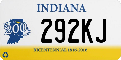 IN license plate 292KJ