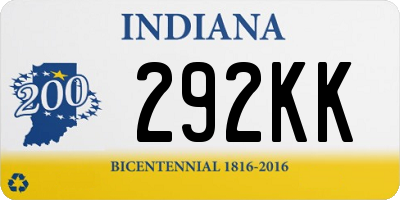 IN license plate 292KK