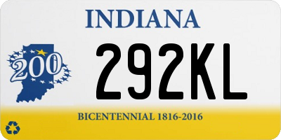 IN license plate 292KL