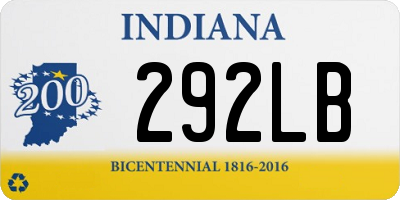 IN license plate 292LB