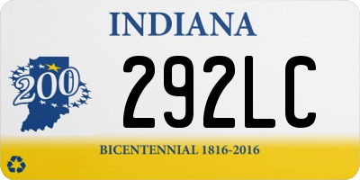 IN license plate 292LC