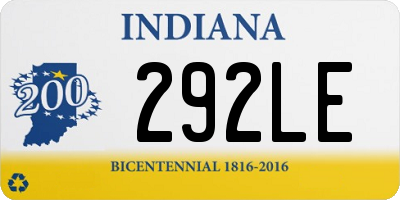 IN license plate 292LE