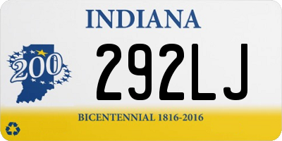 IN license plate 292LJ