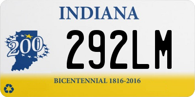 IN license plate 292LM