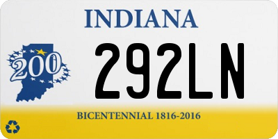 IN license plate 292LN