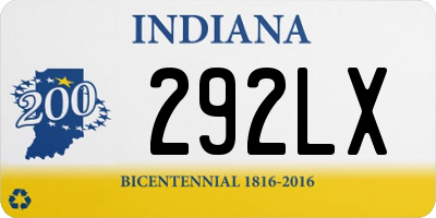 IN license plate 292LX