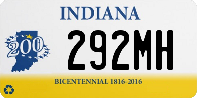 IN license plate 292MH