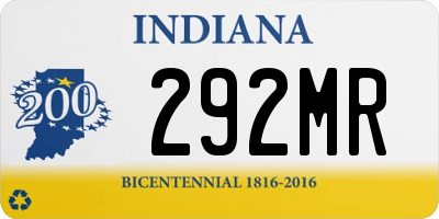 IN license plate 292MR
