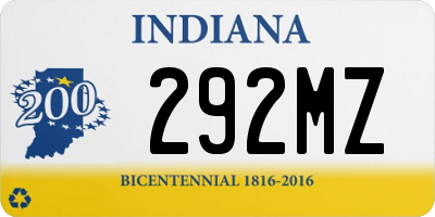 IN license plate 292MZ