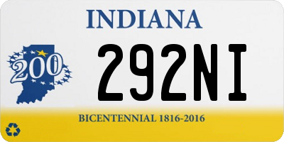 IN license plate 292NI