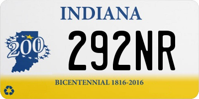 IN license plate 292NR