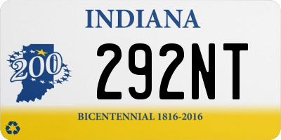 IN license plate 292NT