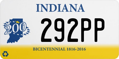 IN license plate 292PP