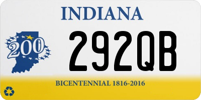 IN license plate 292QB