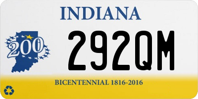 IN license plate 292QM