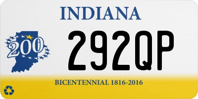 IN license plate 292QP