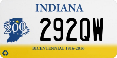 IN license plate 292QW