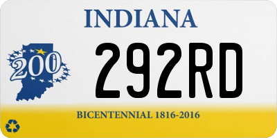 IN license plate 292RD