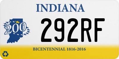 IN license plate 292RF