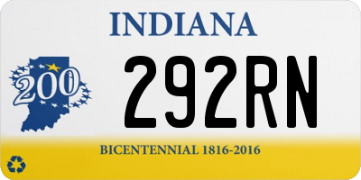 IN license plate 292RN