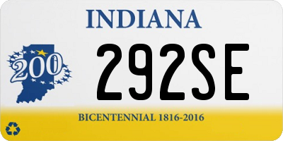 IN license plate 292SE