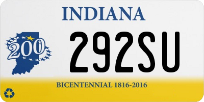 IN license plate 292SU