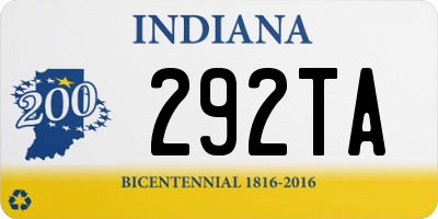 IN license plate 292TA