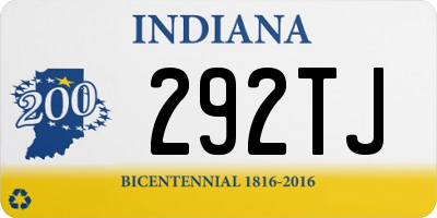 IN license plate 292TJ