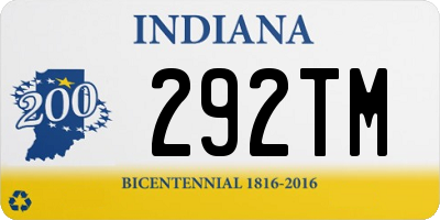 IN license plate 292TM