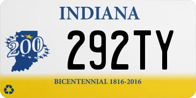 IN license plate 292TY