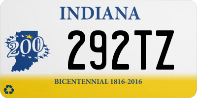 IN license plate 292TZ