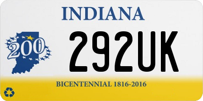 IN license plate 292UK