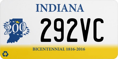 IN license plate 292VC