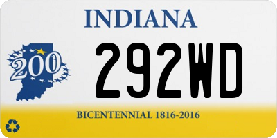 IN license plate 292WD