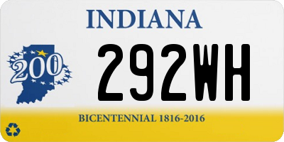 IN license plate 292WH