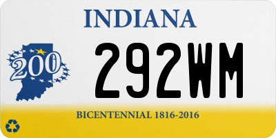 IN license plate 292WM