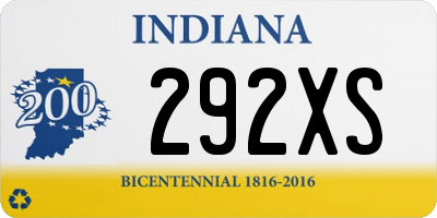 IN license plate 292XS