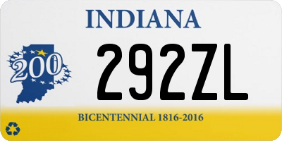 IN license plate 292ZL