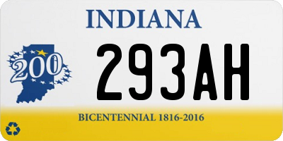 IN license plate 293AH